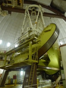 The Anglo Australian Telescope (AAT) inside it's dome.