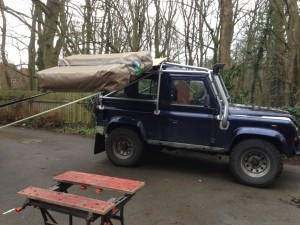 Roof tent mounting