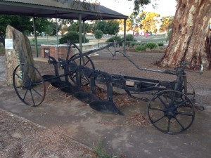Stump Jump Plough made between 1912 and 1920 in the blacksmith shop at Murray Town