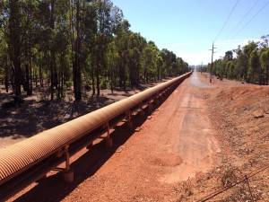 This conveyor belt is 52km long and transports bauxite from the Worsley Mine to the refinery.