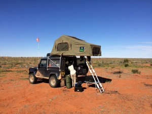 Our fist night camping in the Simpson Desert