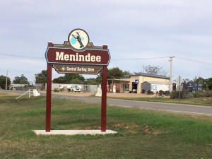 Menindee, the filling station is in the background.